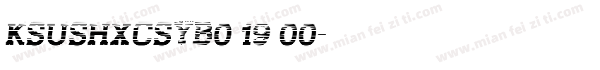 KSUSHXCSYB0 19 00字体转换